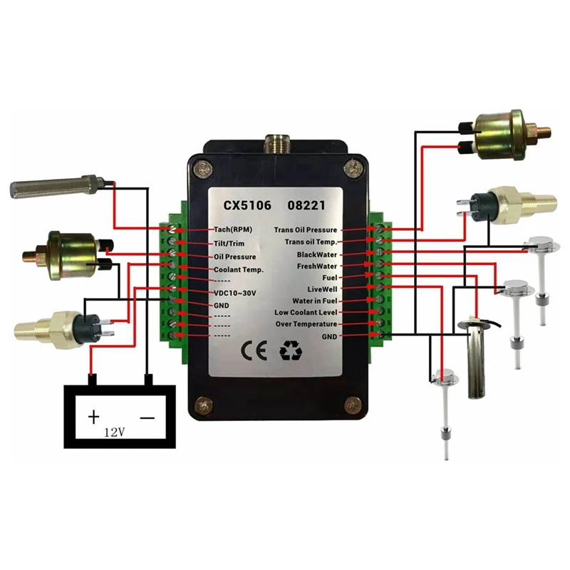 

CX5106 Single NMEA 2000 Converter N2K Converter CX5106 0-190Ohm 0.5M Wiring Replacement Parts Accessories For Marine Boat