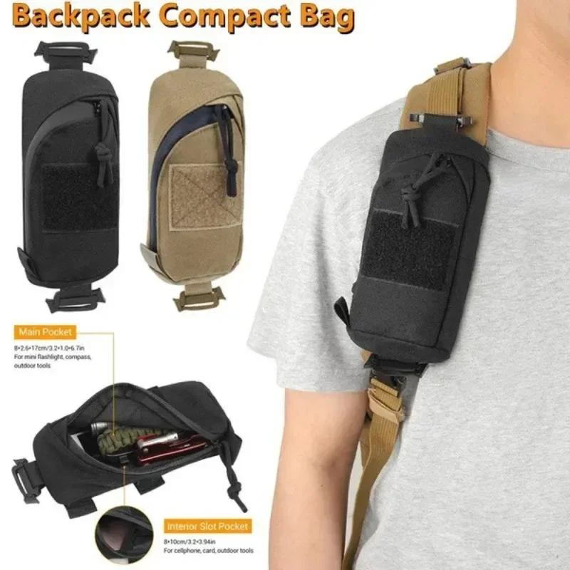 

1Pc Backpack Compact Bag Outdoor Sport Tactical Chest Pouch Bag