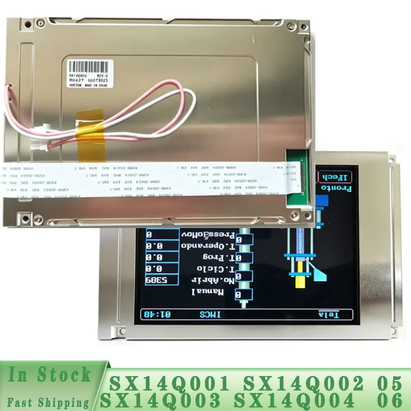 SX14Q001 SX14Q002 SX14Q003 SX14Q004 SX14Q005 SX14Q006 5.7 Inch Industrial LCD Screen H-itachi Control Panel Replacement Display