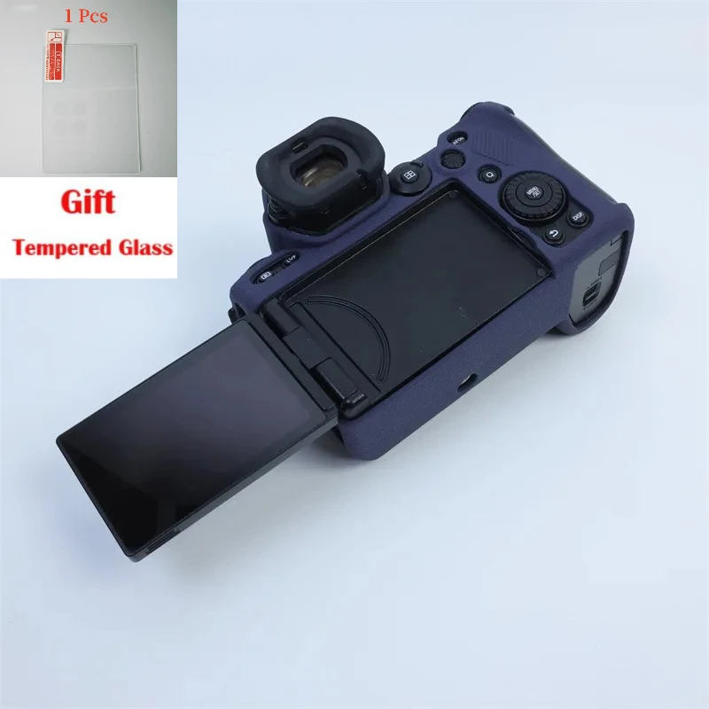 

Silicone protective case,For Lumix Panasonic S5II S5M2 soft rubber case + Tempered Glass LCD Protective Film