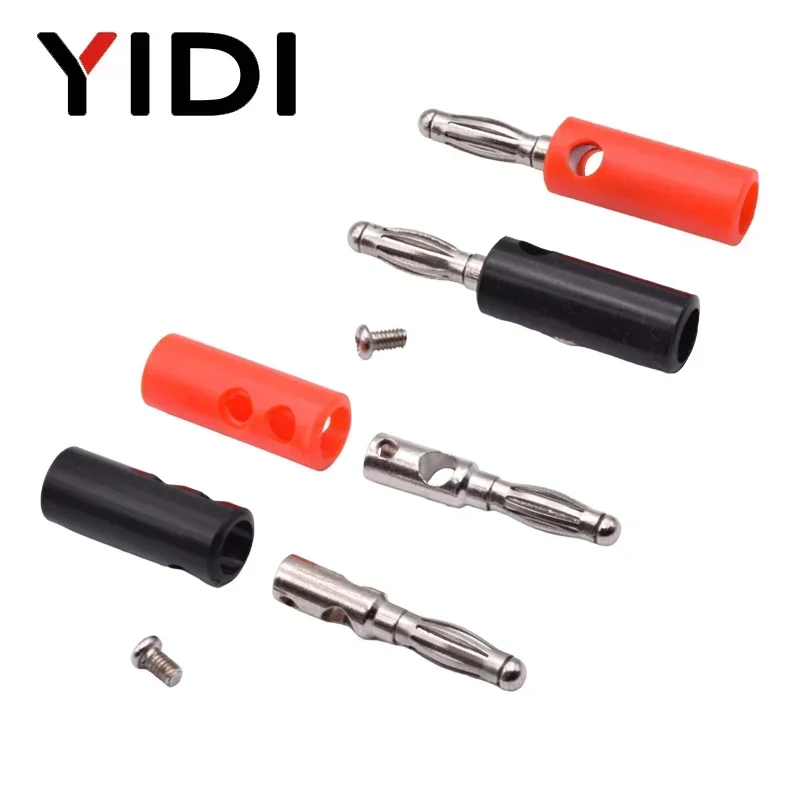 4mm Banana Connector Socket Plug Wire Screw Male Black Red Audio Speaker Jack, Female Binding Post Socket Connector