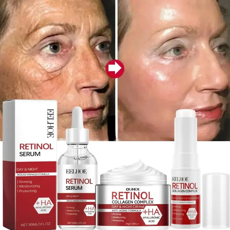 Retinol eliminador de arrugas, juego facial reafirmante instantáneo, suero antienvejecimiento que se desvanece, líneas finas, blanqueamiento, productos coreanos para el cuidado de la piel