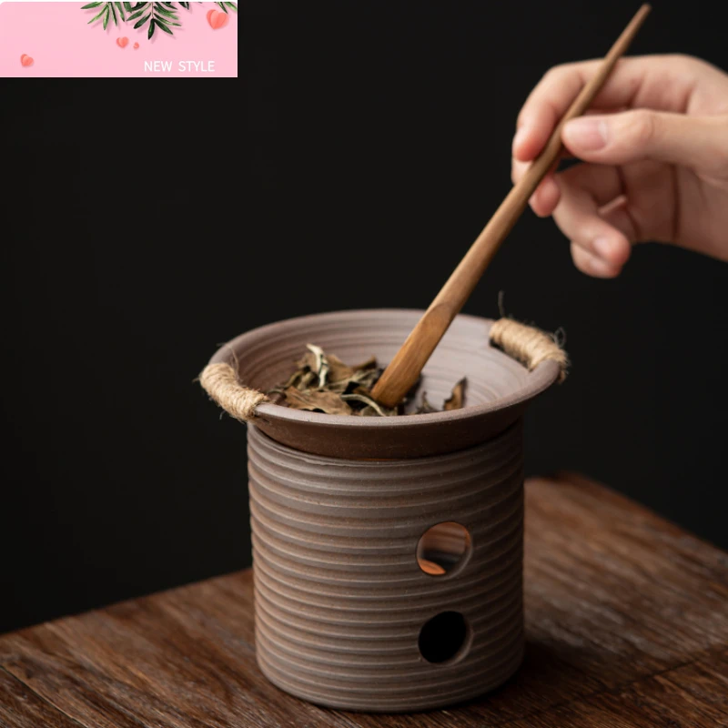 

Coarse ceramic tea roasting stove ceramic candle stove tea roasting utensil tea aroma enhancer household kung fu tea set