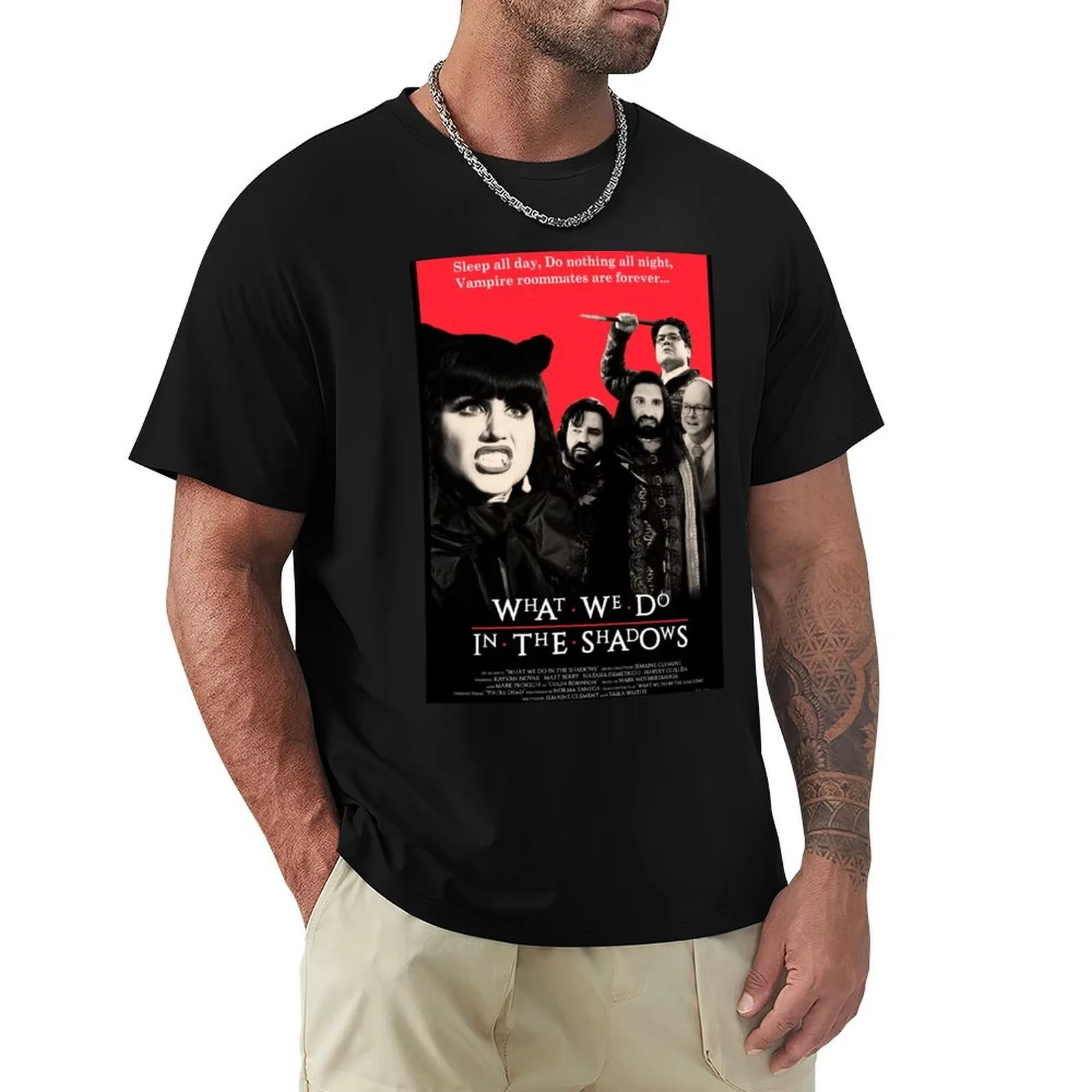 

What We Do in The Shadows-Nadja, Laszlo, Nandor, Colin Robinson and Guillermo-Lost Boys Style T-Shirt