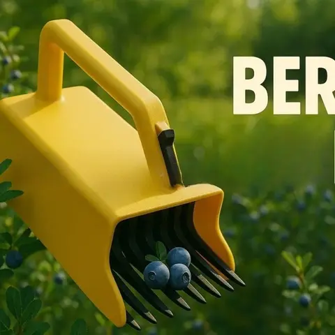 1PCS Plastic Berry Picker for Garden Outdoor Harvesting Tool with Ergonomic Handle Lightweight Fruit Collector for Yard Home Use