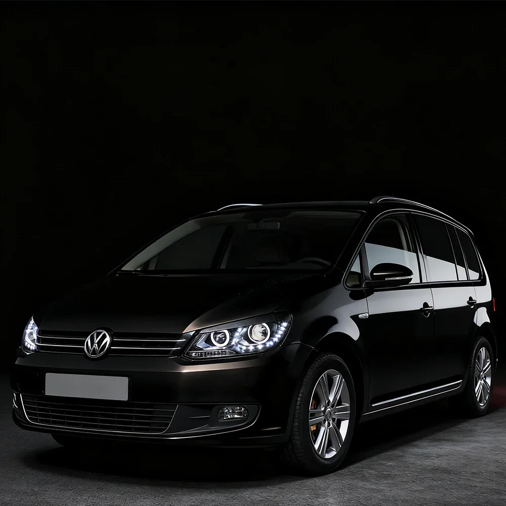 

Передние фары для VW Touran 2011-2015, светодиодные автофары в сборе, улучшенная комплектация, линзы-проекторы, аксессуары