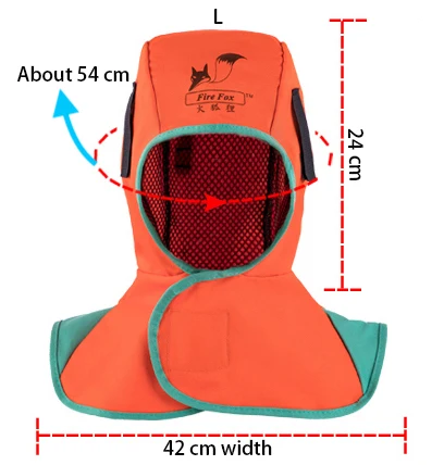 Weld Cap Welder Hood Weldor Helmet EN11611 Fire Flame Retardant Orange Sparks Proof Arc Protection Scarf FR Cotton Welding Hats