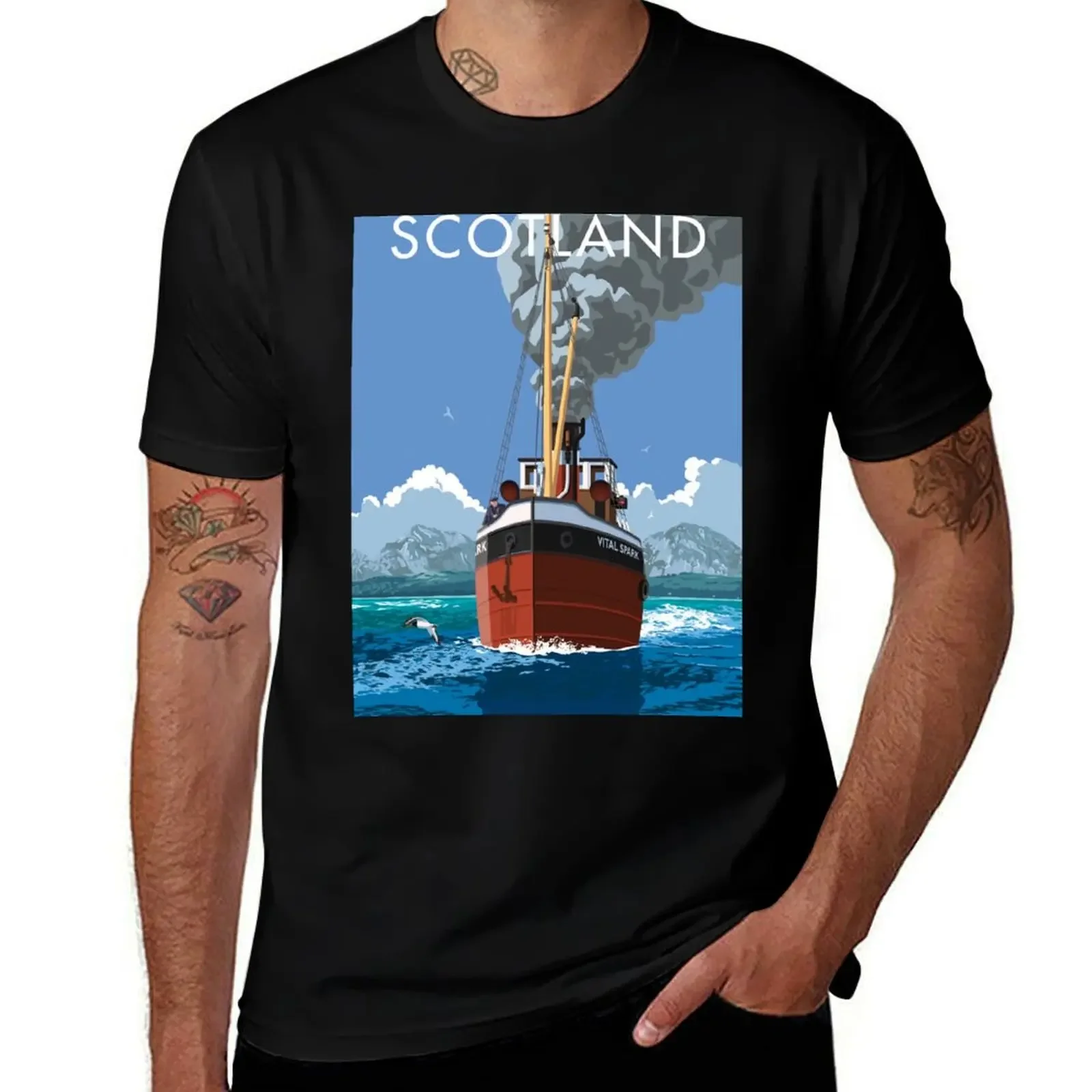 Scotland, Para Handy plies the Sound of Jura T-Shirt luxury designer summer shirt Men's t shirts