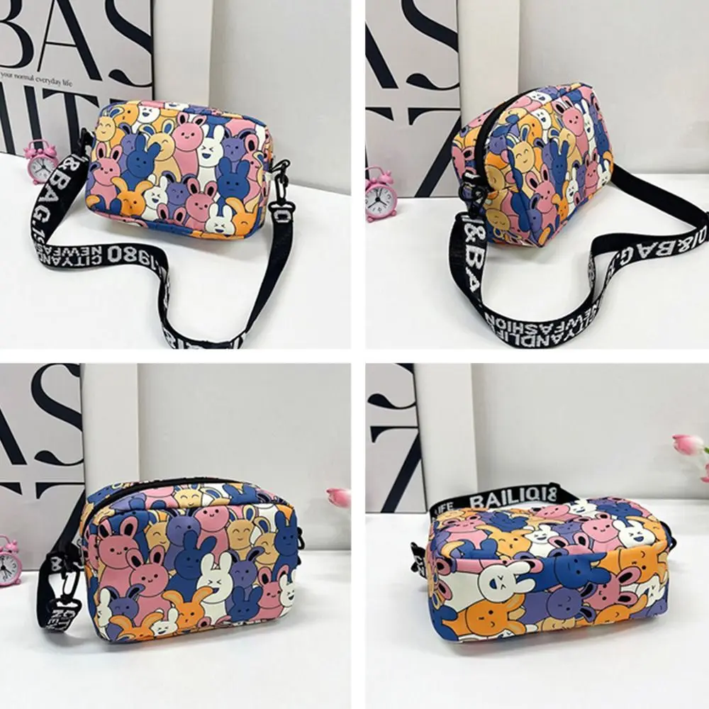 Large Capacity Shoulder Bags Stylish Oxford Cute Cartoon Rabbit Crossbody Bags Messenger Bags Women Girls