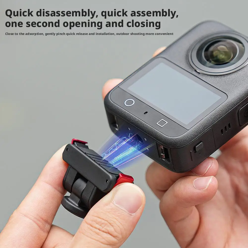 Per DJI Osmo 360 Supporto magnetico a sgancio rapido Adattatore di rotazione regolabile Accessori per oggetto di tiro con interruttore rapido