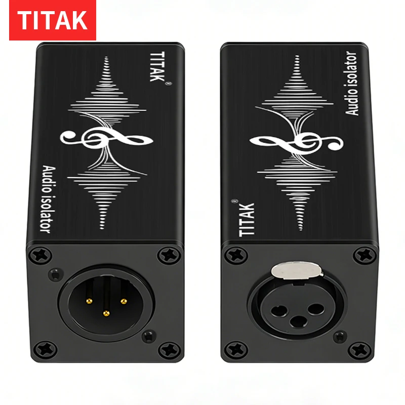 1Pcs TITAK Professional XLR Audio Noise Isolator Eliminate Buzz Hum for Live Band DJ Performance Stage Audio System