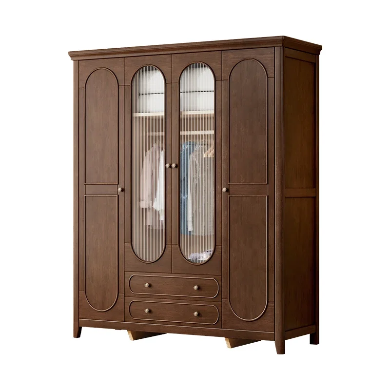 

Room home modern simple four-door wardrobe retro French wardrobe