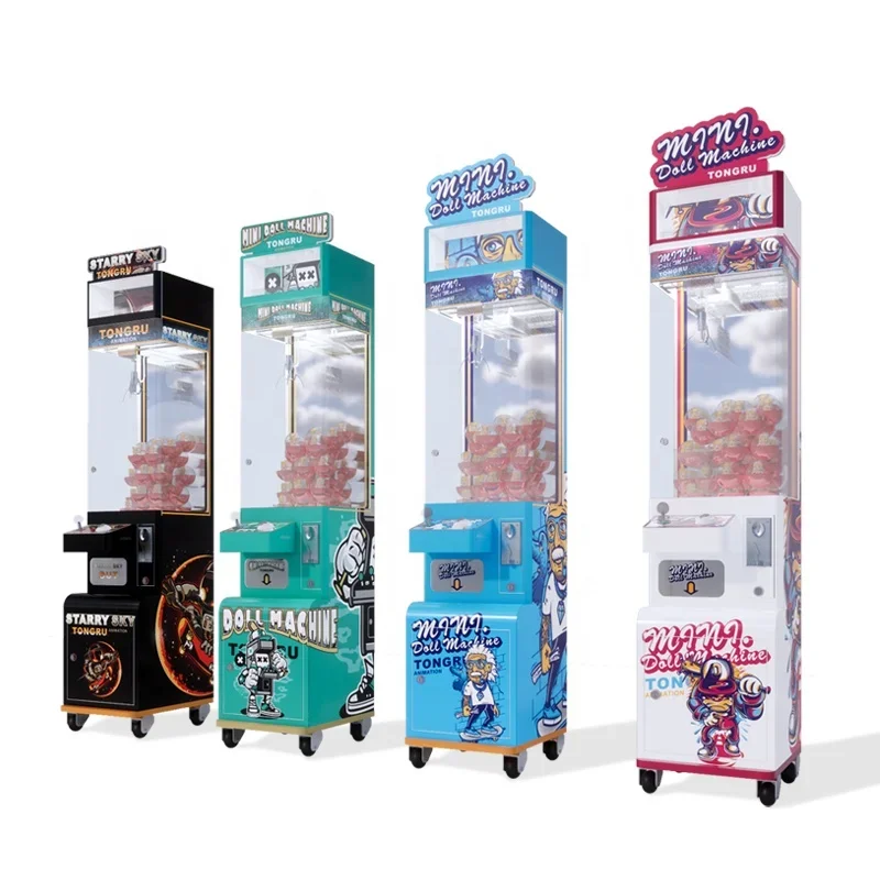 Doll Arcade Skill Crane Machines Plush Toy Catcher Game Coin Operated Mini Claw Machine with Bill Acceptor