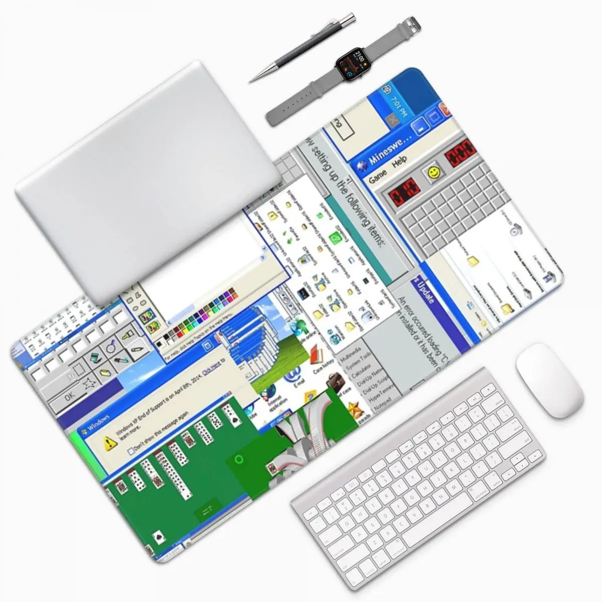 

Windows XP Collage Large Mouse Pad Computer Keyboard Mouse Mat Gamer PC Laptop Desk Mat Office Accessories Table Mats