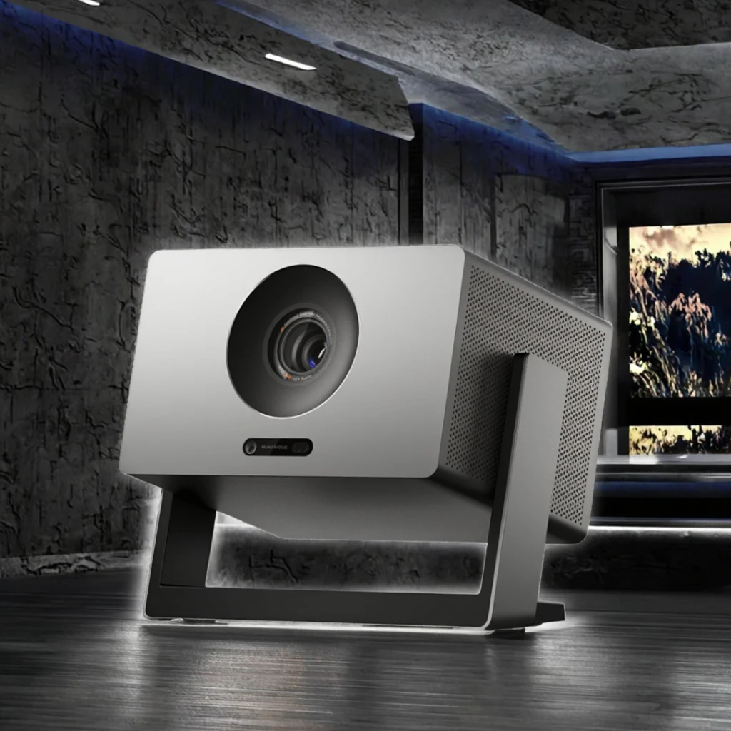 

Laser Projector 3 4K XMTYY03NKYS Triple Colors 1000 CVIA Lumens HDTV Home Theater Portable DLP Short Throw 3GB RAM 64GB Storage