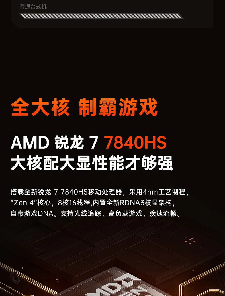 Мини-хост AMD Ryzen R7-Cyber 7840HS игровой компьютер miniPC