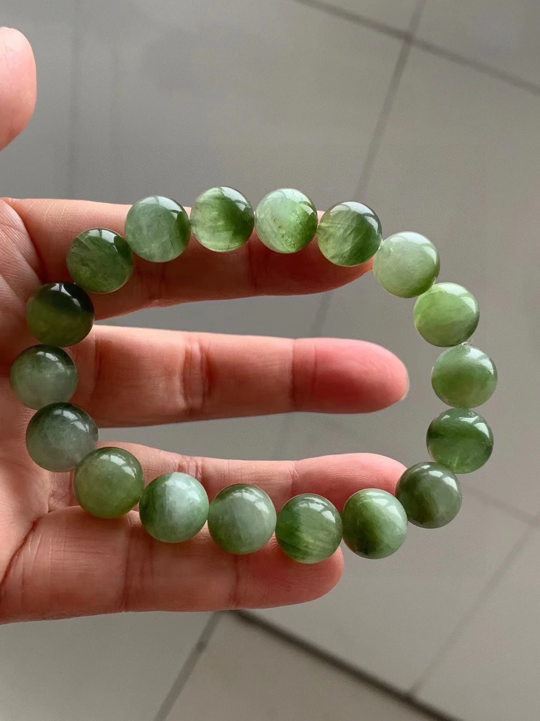 Natural Green Tourmaline Round Beads Bracelet 11mm Brazil Clear Green Tourmaline Women Men AAAAAAA