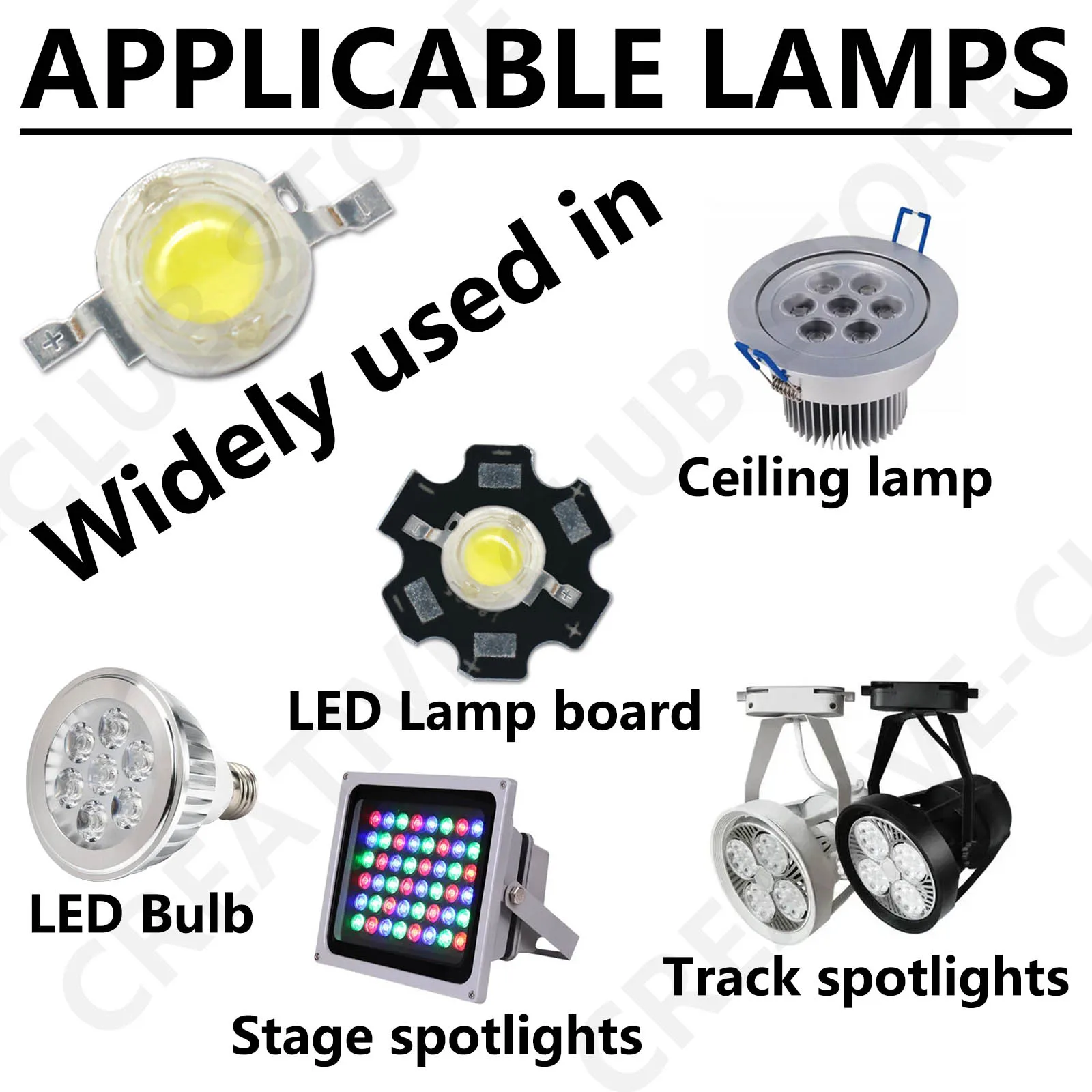 LEDデイライトダイオードチップ,3W,100個,白色,暖かい自然,冷たい,赤,緑,青,黄色,ダウンライト電球