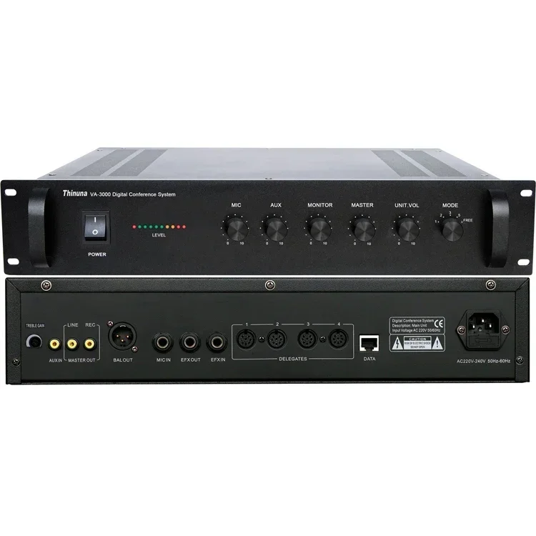 

VA-3000 Conference Audio Microphone Chairman Units And Delegate Unit For Conference Room Basic Discussion Meeting System Host