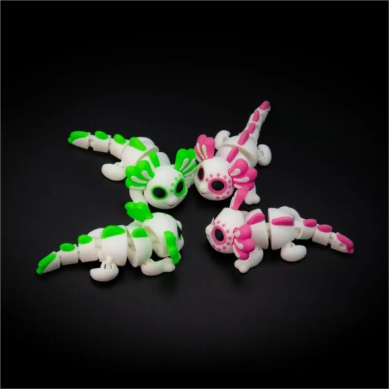 3D Printed Animal Statue-Multi-jointed Salamander Figures Model Toys-Kids Gift For Home Decoration Accessories Desktop Ornaments