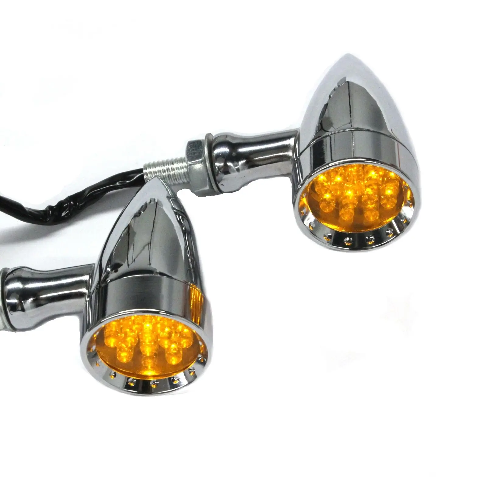 12V 10 Mm Screw Universal Motorcycle LED Turn Signal Light Indicators Blinkers Amber Bullet Motorcycle Accessoire