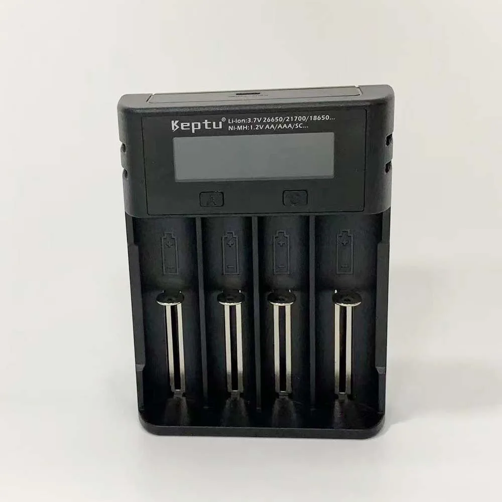 

Keptu LCD Fast Smart Charger for 1.2V AA/AAA rechargeable batteries for 3.7V 14500 16340 18650 26650 etc. rechargeable batteries