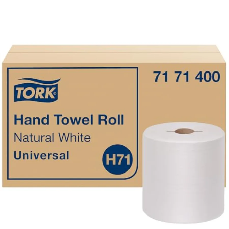 

Hand Towel Roll Natural White Universal H71 Large 100% Recycled 1-Ply White 6 Rolls x 800 ft 7171400