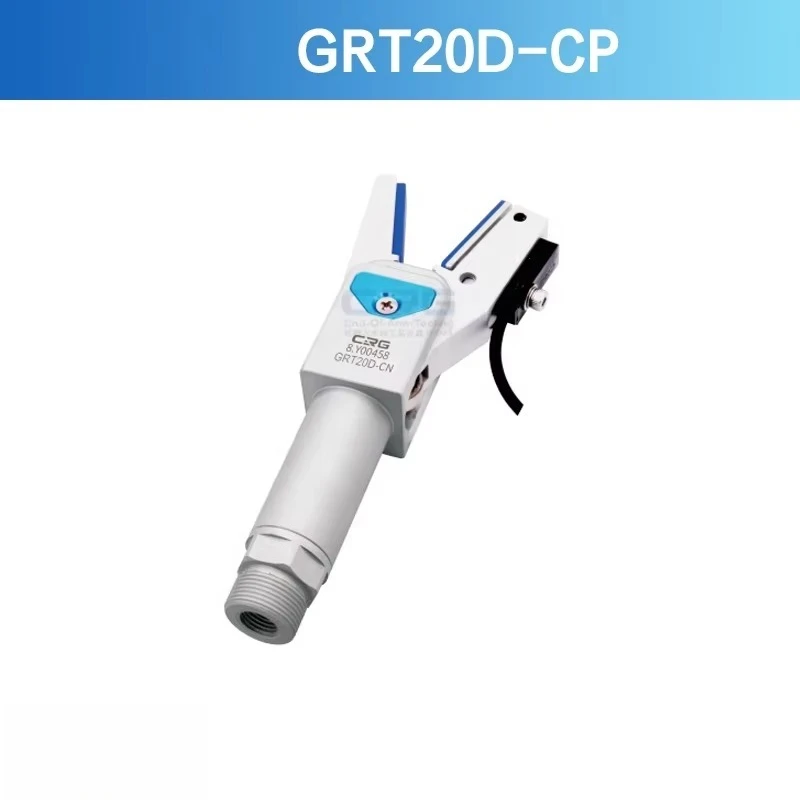 GRT20A Robot neumático cilindro de dedo mordazas de agarre con mango de extensión de dos dedos Material de boquilla abrazadera de cabeza para EOAT