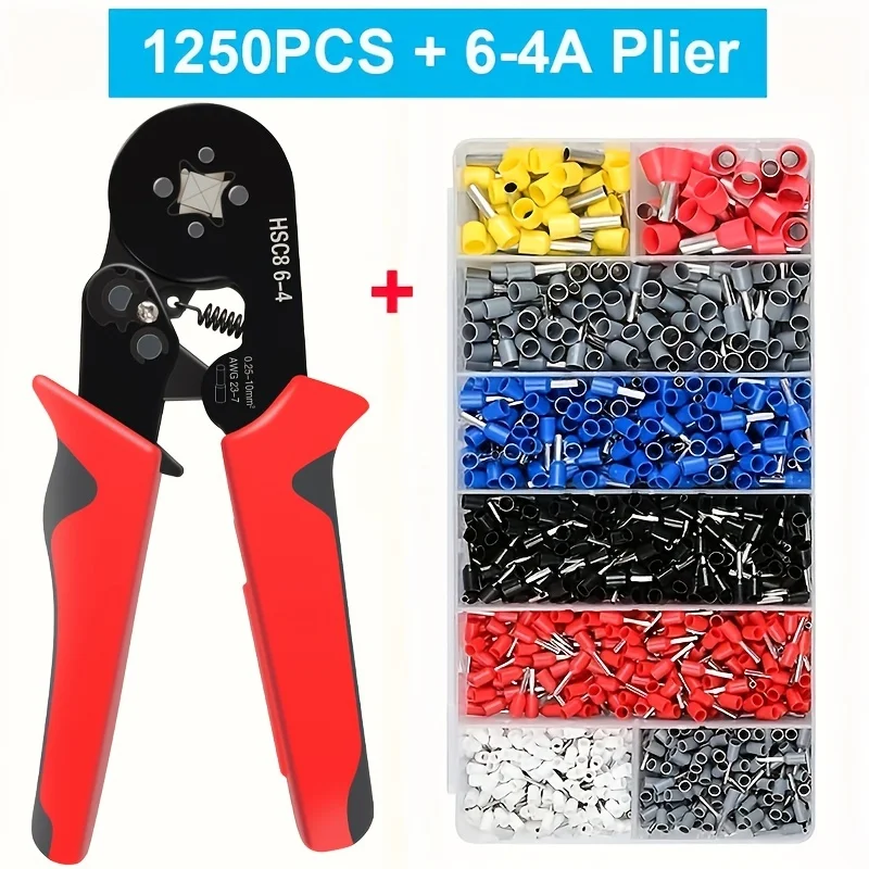 

Клещи для обжима HSC8 6-4A, мини-обжимные клещи для трубчатых клемм, инструменты для обжима проводов, бытовой электрический набор