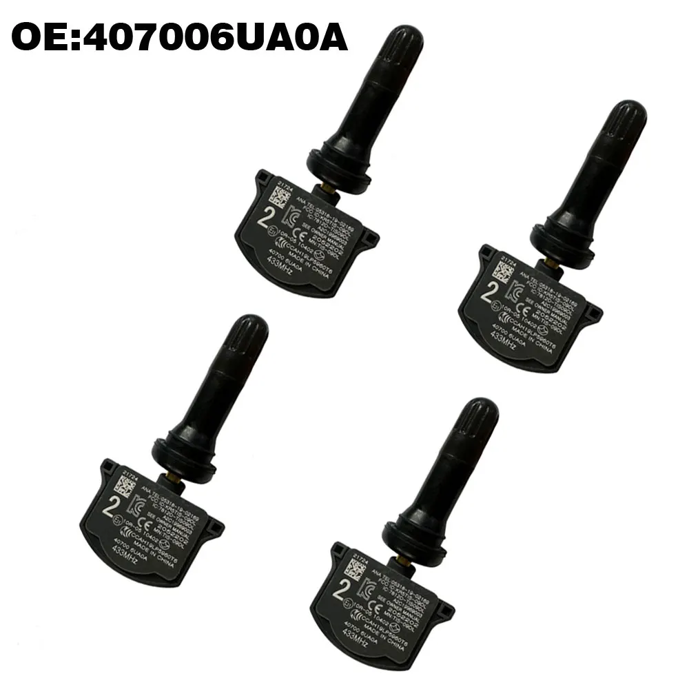 

4 PCS 407006UA0A Car TPMS Tire Pressure Monitoring Senor For Nissan Altima 2.0L 2.5L Leaf 433MHz ﻿