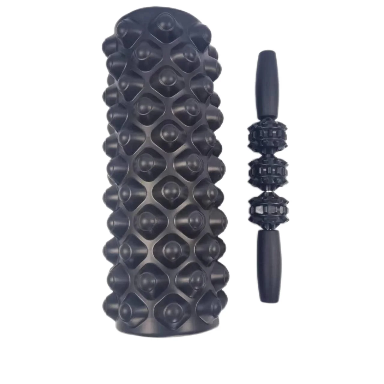 2 in1 Foam Roller Set Trigger Point Foam Roller Massage Roller Stick for Deep Muscle Massage Pilates Yoga Fitness Exercise