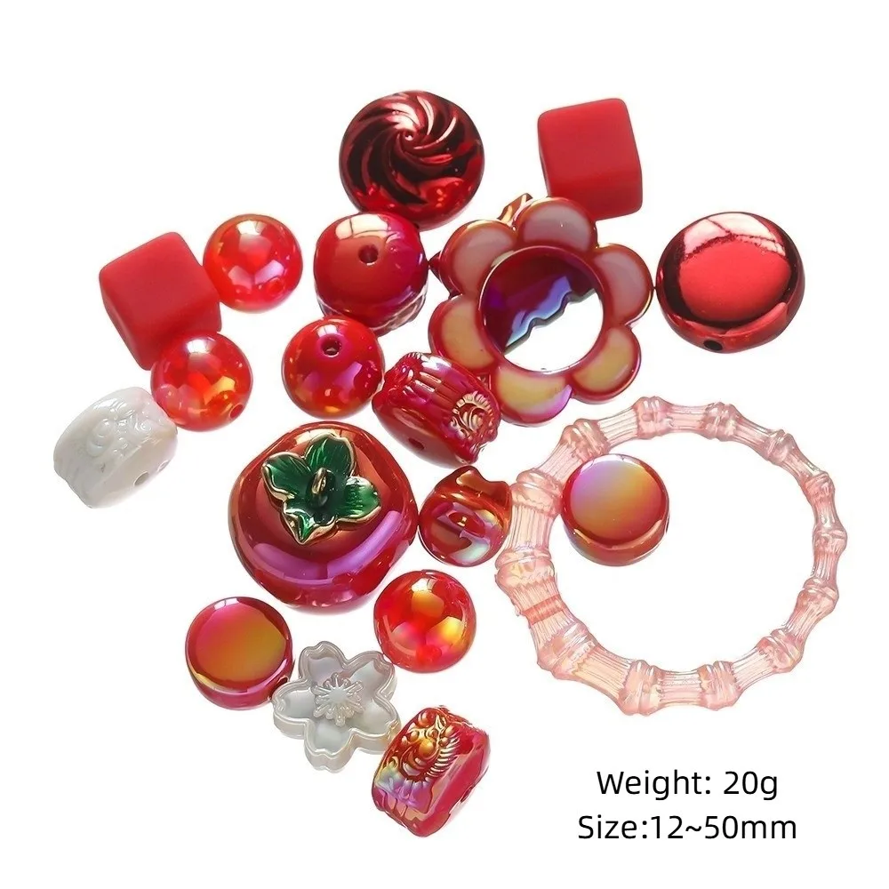 Nieuwe 20 Gram Acryl Gemengde Kralen 12 ~ 50mm Gemengde Kleuren Sieraden Maken Kralen Acryl Spacer Ontwerp Ambachtelijke Kralen Sieraden Maken