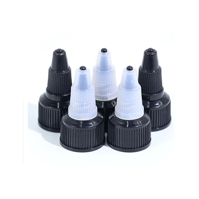 18, 20-410  24-410, 28-410 plastic Black Yorker Style,  Hair Gel , Ribbed  twist-open dispensing cap x 10