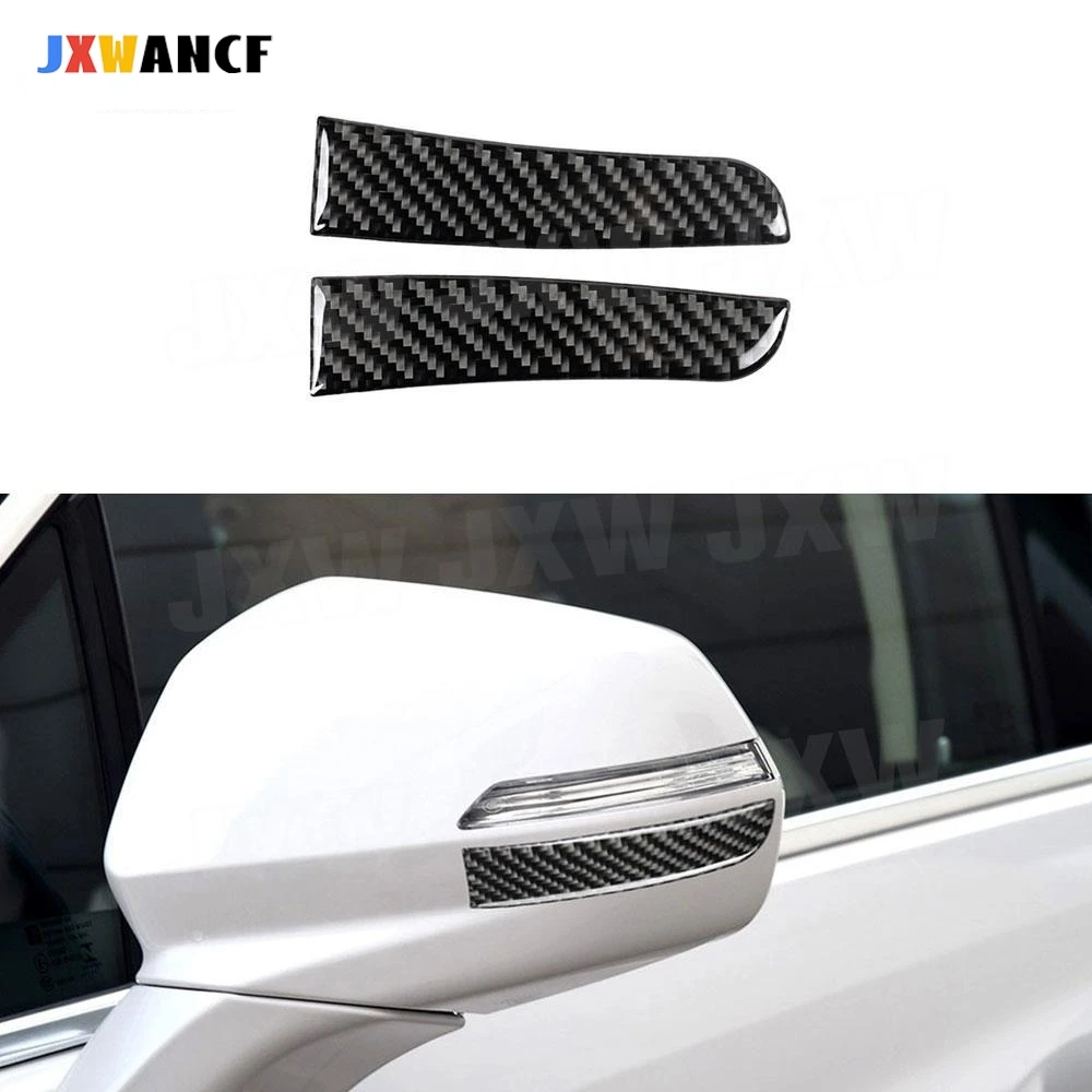 

JXWANCF 2Pcs Carbon Fiber Rearview Mirror Anti-Collision Strip Cover Car Interior Car Decorations For Cadillac XT5 2016-2019