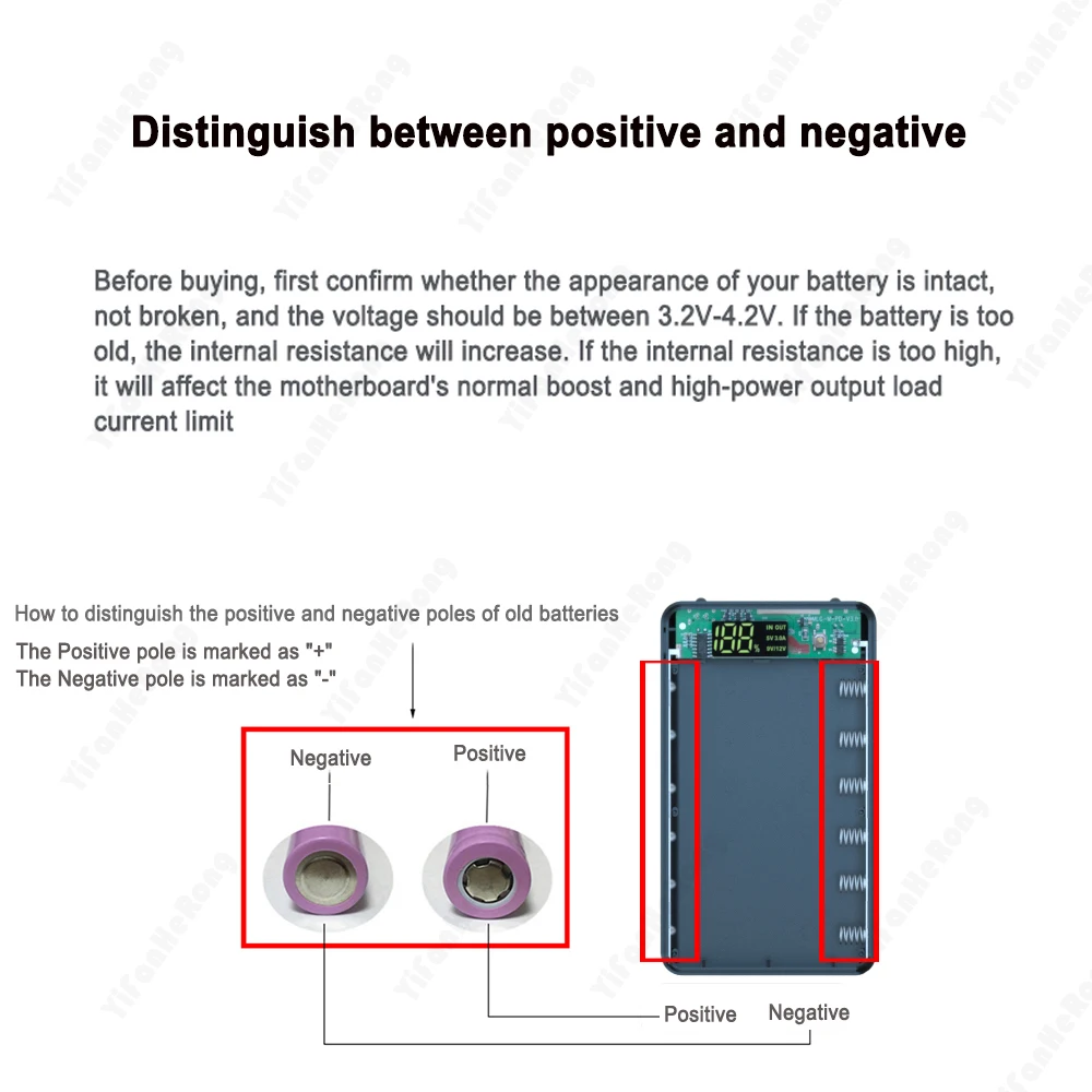 Quick Charge Version Detachable 6*18650 Power Bank Case Dual USB Mobile Phone Charge QC 3.0 PD DIY Shell 18650 Battery Holder