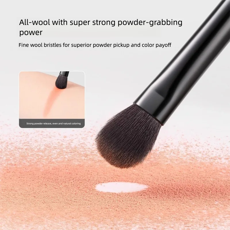 Wool Makeup Brush For Eyeshadow, Concealer, Blush, Loose Powder, And Eye Details. The Brush Is Super Soft And Does Not Shed