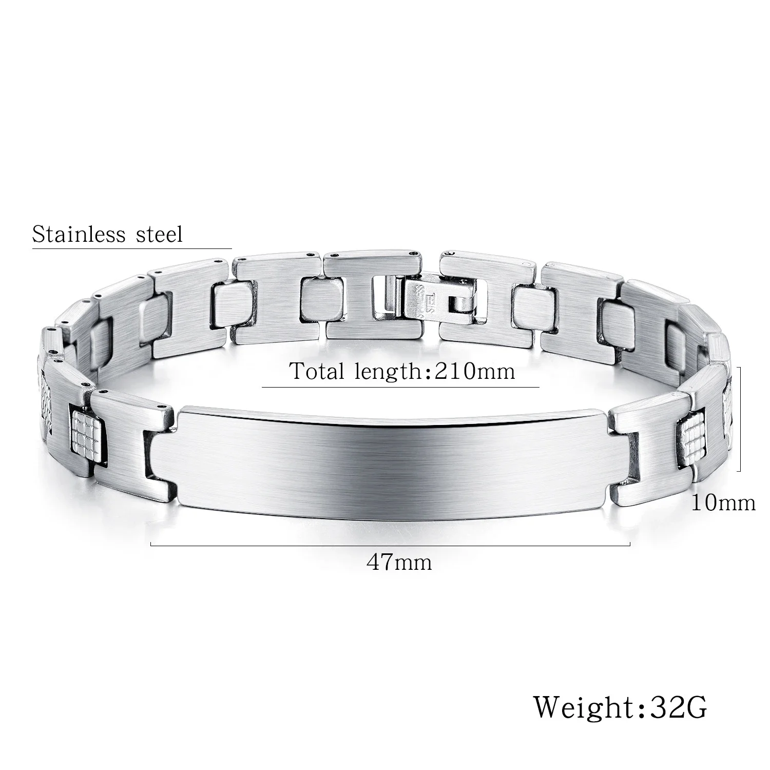 Customized Elegant Surgical Grade Steel Medical Alert ID Bracelet for Men Custom Stainless   Personalized Jewelry