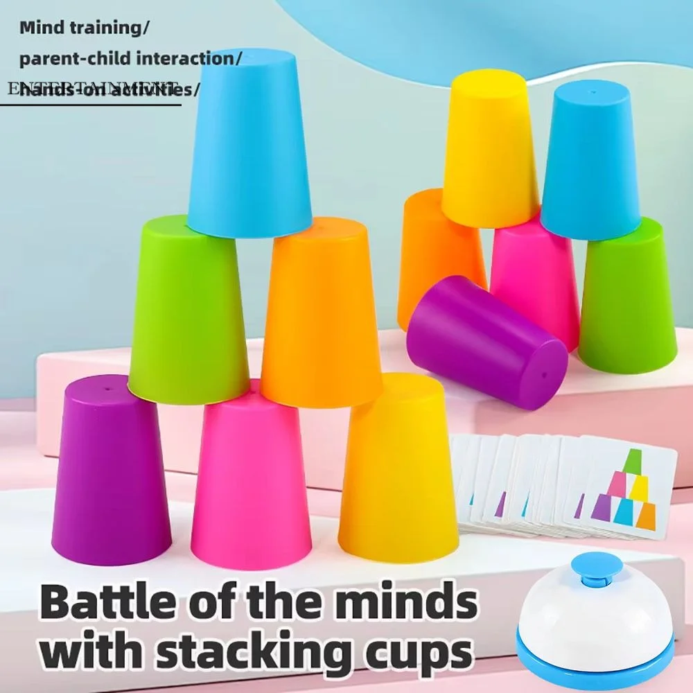 Color Learning Stacking Cup Game Educational Color Cognition Montessori Logic Training Quick Stack Board Game Indoor Game