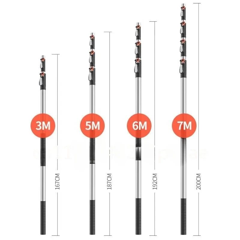 3/5/67 Meters Telescopic Rod Branch Shears Long Pole Saw Fruit Farmers Special Pruning