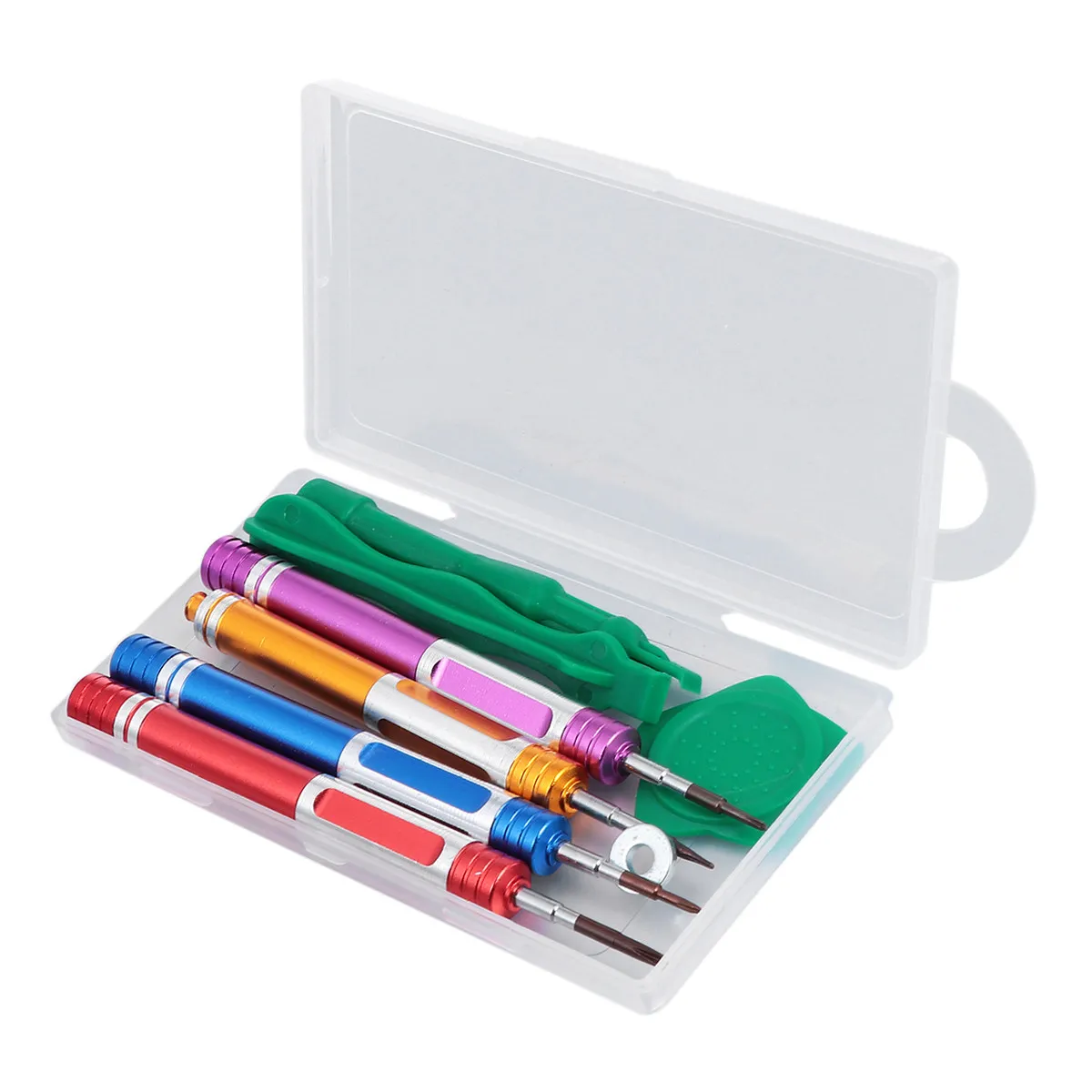

8Pcs Professional Phone Screwdriver Repair Tool Set High-Quality Alloy Steel Magnetic Handle Compact Transparent Box Portable