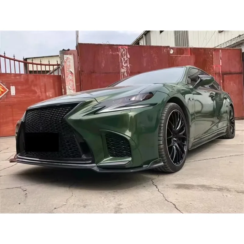 

for 2018-2023 LS Ls350 Ls500 Front Bumper Lower Lip Genuine Carbon Fiber Front Lip Body Kit