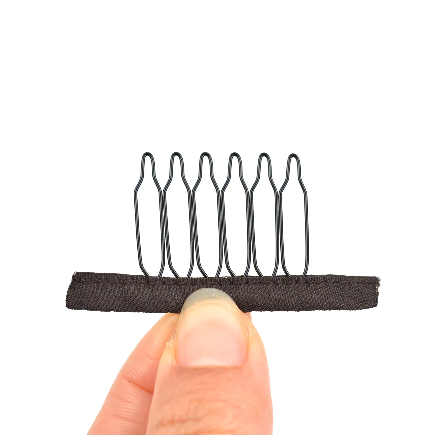 12 Pcs Lace Wig Clips 6-Teeth Steel Teeth Wig Accessories Tools with Cloth Wig Combs for Making Wig Caps