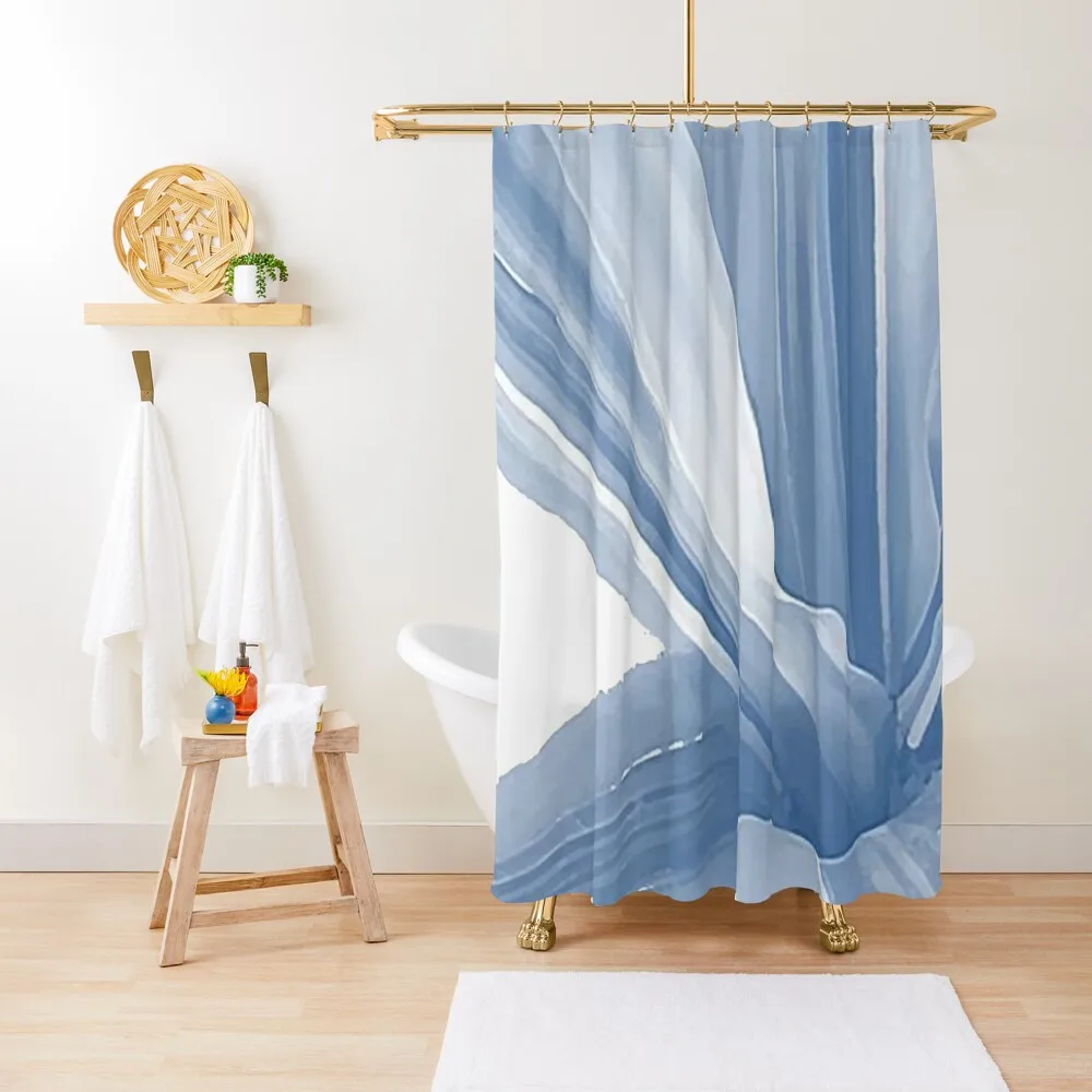 

Soft Leaves. blue, white, nature, pale, pastel, decor, art, RedBubble. Shower Curtain Transparent Bathroom Shower Curtain