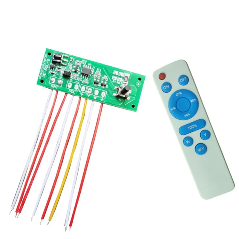 

ABVA-3.2V 3.7V Solar Lamp Controller With Remote Control Two-Color Solar Lamp Controller For Home Office Outdoor Garden