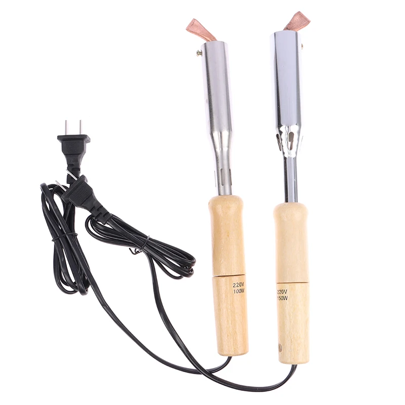 150W 200W 300W Electric Soldering Iron Solder Welding Chisel Tip Wood Handle Home Tool Soldering