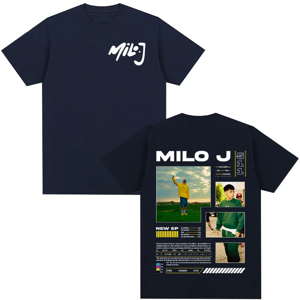 Rapper Milo J T Shirt 511 Album Graphic T-shirts Men Women Fashion Hip Hop Short Slevee T-shirt Summer Cotton T Shirt Streetwear