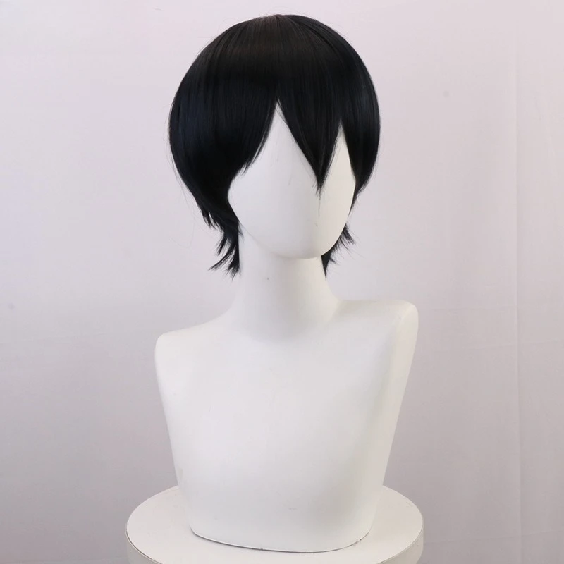 

All-purpose Black Anime Wig High-temperature Silk Rose Inner Net Cosplay Wig