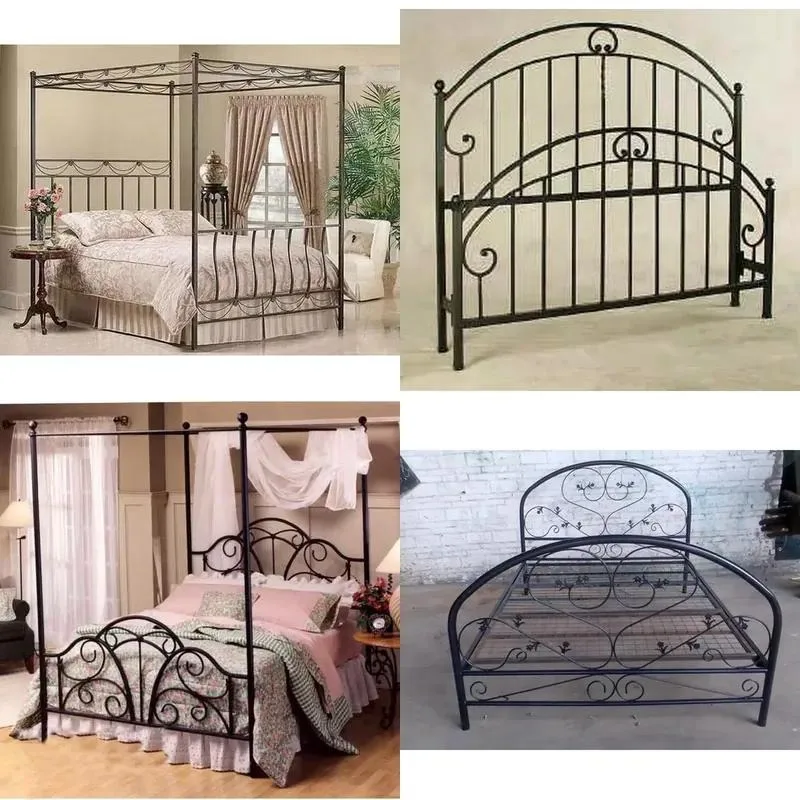 Hebei factory wrought iron bed,