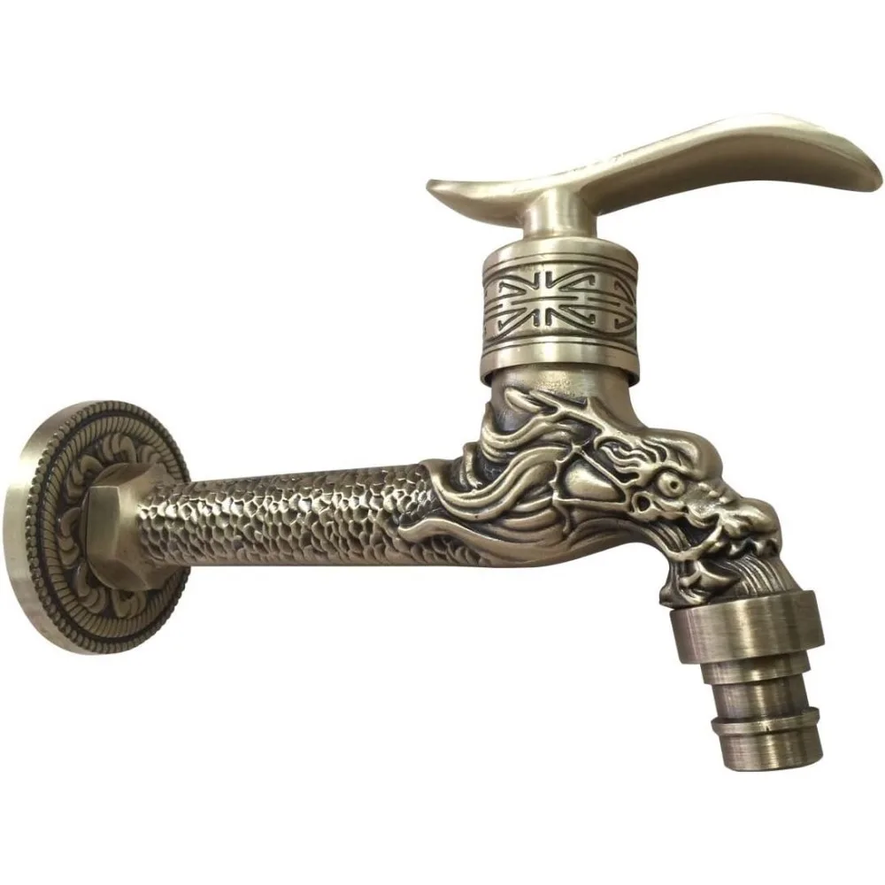 

Renovators Supply Manufacturing Outdoor Faucet 5.5 in. Brass with Dragon Shaped Bibcock Decorative Garden