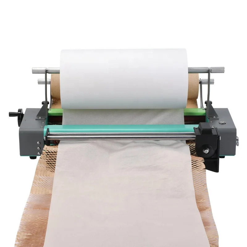 Honeycomb Paper Wrap Machine For Package Protection Packaging Kraft Roll Cushion Electric Honeycomb Paper Roll Dispenser